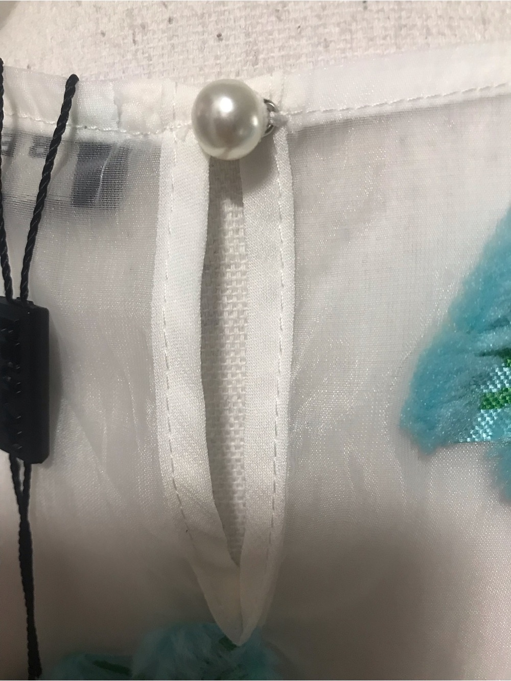 NWT Boutique brand Beulah Blue Mica Sheer Top set - Picture 5 of 8